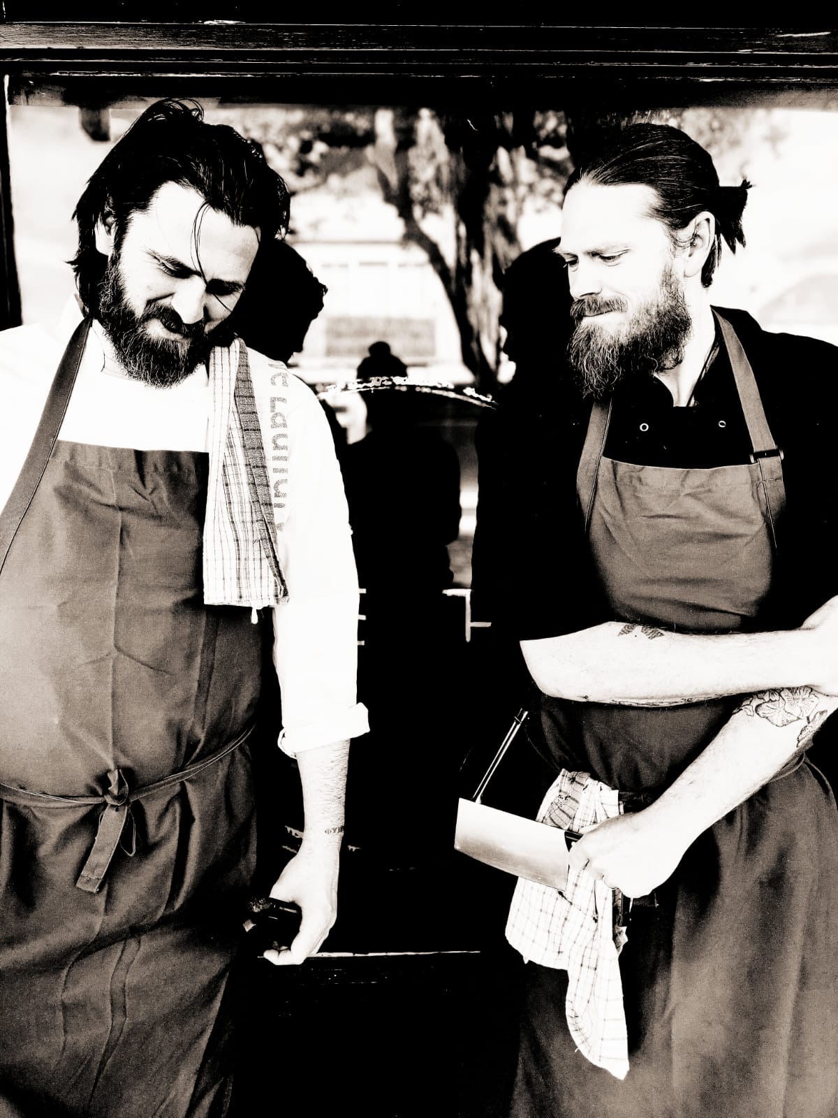 Lustre chefs at the pass during service